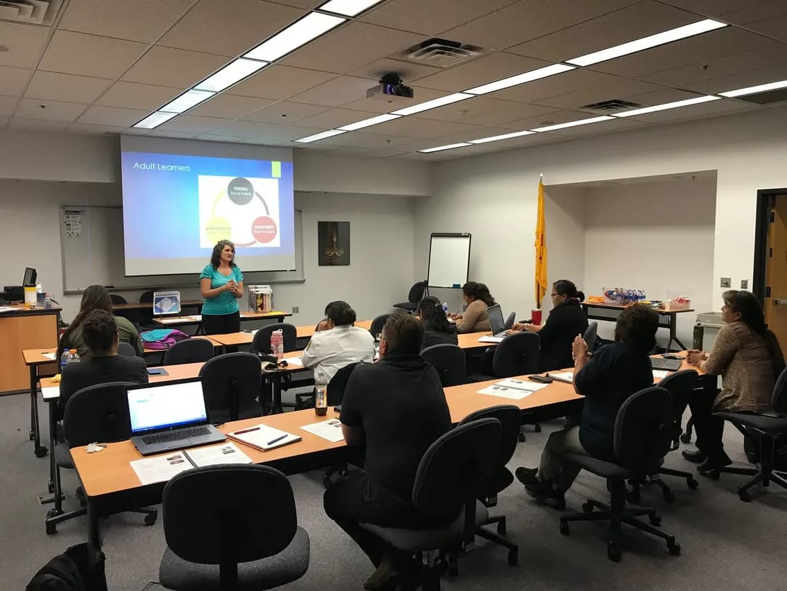 Public safety professionals participating in classroom training