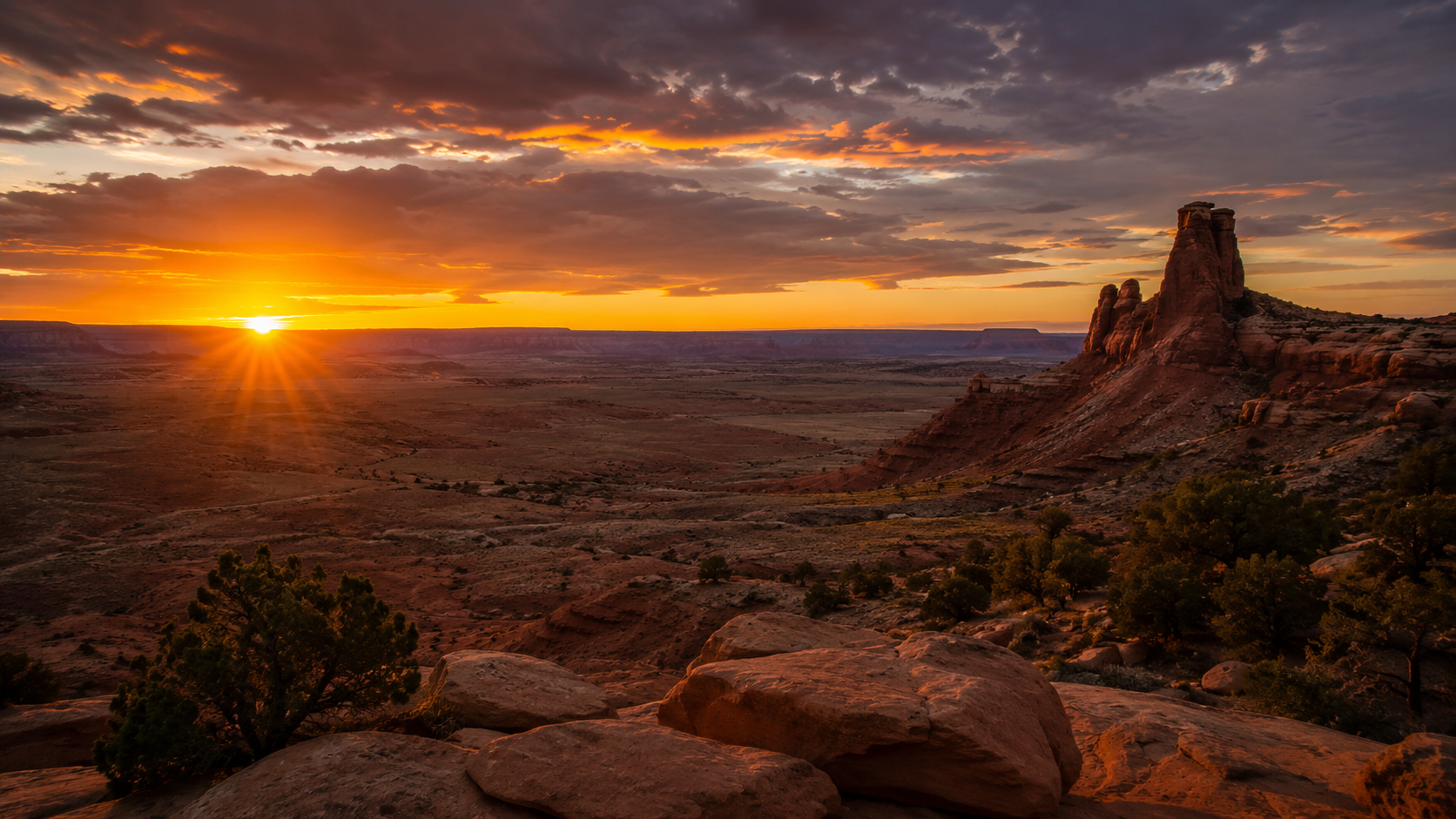 Southwestern landscape representing rural public safety service areas